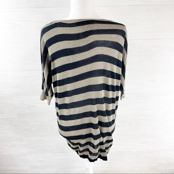 Vince Striped Dolman Cotton Tunic Top - Picture 5 of 8